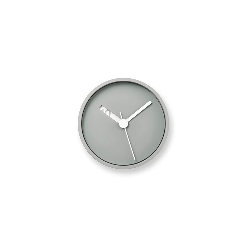 Lemnos Extra Normal RM24-07-GY Wanduhr Grau • Geräuschloses Sweep-Uhrwerk