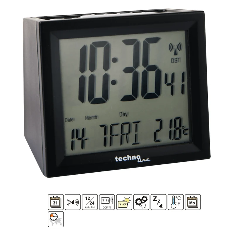 Wetterstation - Funkuhr - Datum - Weckfunktion - Technoline WT 199