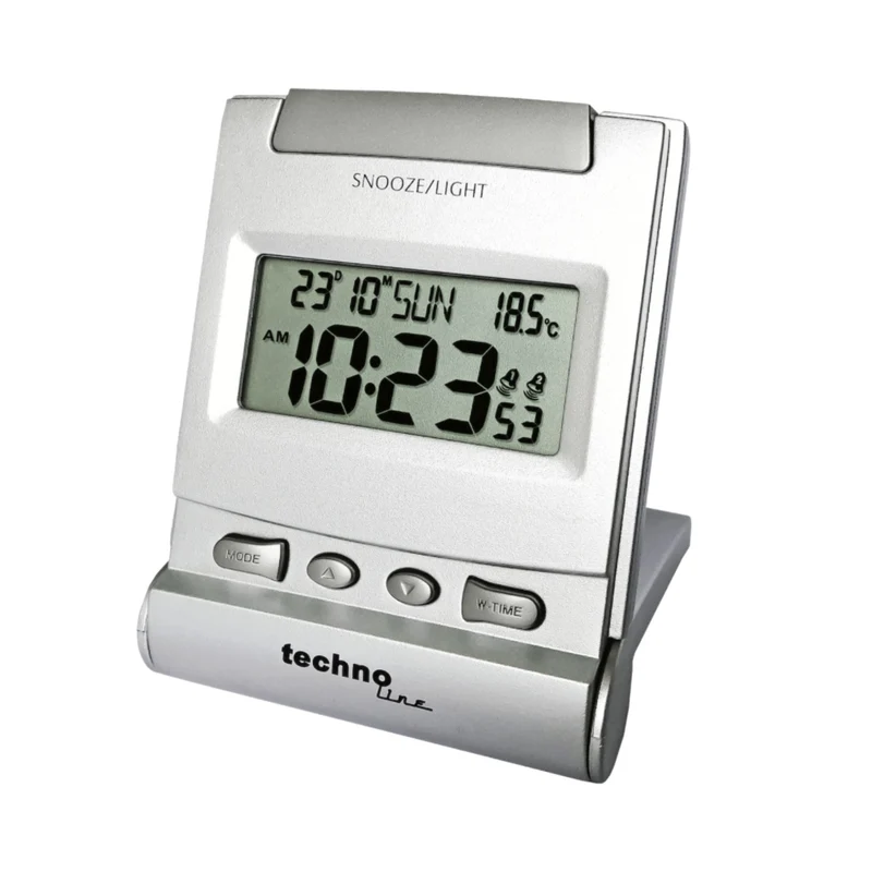 Reiseuhr - Aufklappfunktion - Datums- und Temperaturanzeige - Lichtfunktion