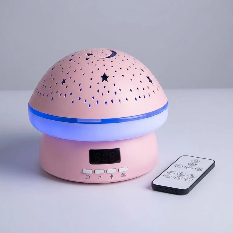 Roterende Sterrenhemel Projector met Oplaadbare Accu Nachtlamp LED Meerkleurig Timer Sfeerlicht Kinderkamer | Sansoti