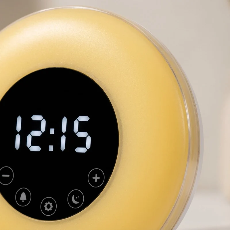 Wekker met Zonsopkomst Simulatie en Natuurgeluiden 20 Helderheidsstanden Slaaplamp Wit Geluid Wake-up Light | Sansoti