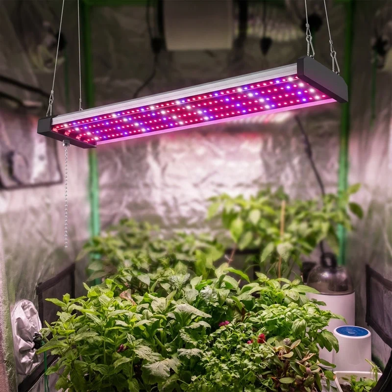 LED Groeilamp Volspectrum met Trekschakelaar voor Kamerplanten Kruiden en Groenten 30-100cm 120-384 LEDs | Sansoti