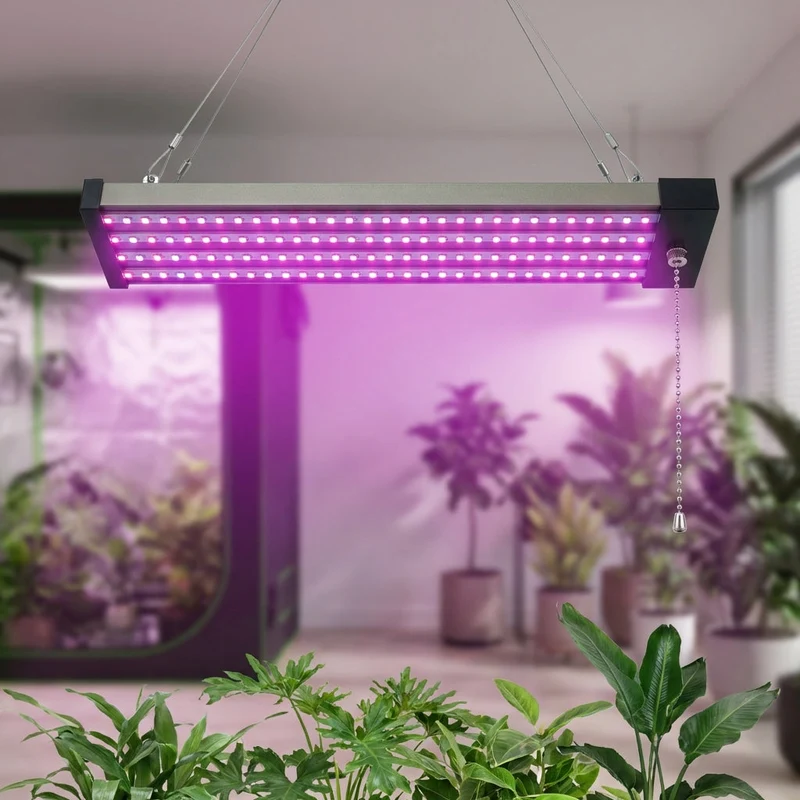 LED Groeilamp Volspectrum met Trekschakelaar voor Kamerplanten Kruiden en Groenten 30-100cm 120-384 LEDs | Sansoti