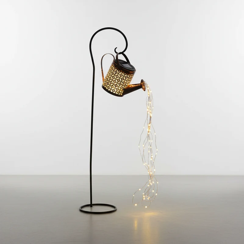 Zonne-energie Tuinlamp met Waterval-effect LED Verlichting Decoratief voor Sfeervolle Avonden Buiten Tuin | Sansoti