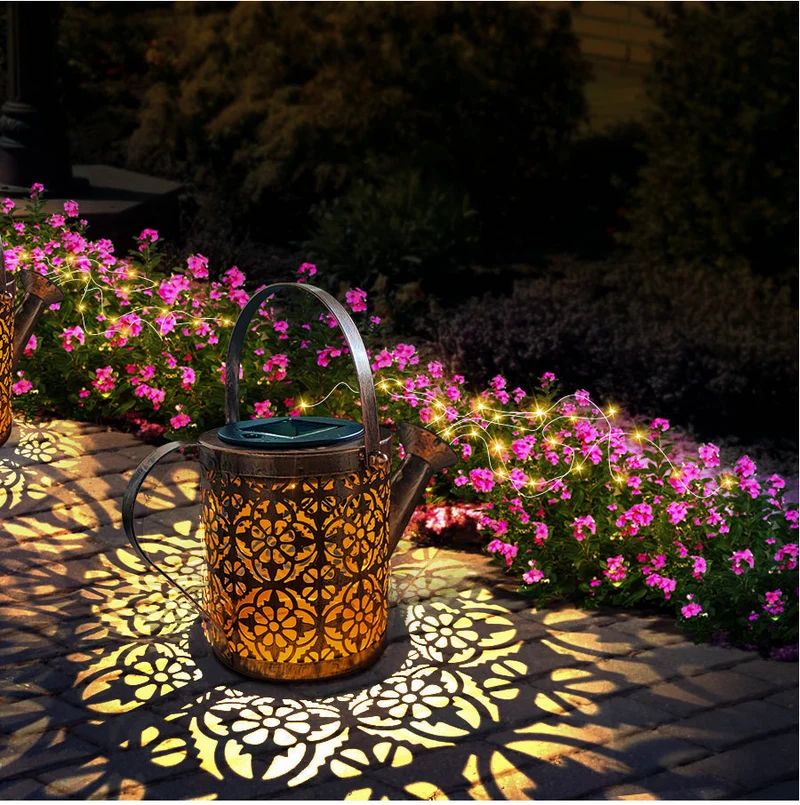 Zonne-energie Tuinlamp met Waterval-effect LED Verlichting Decoratief voor Sfeervolle Avonden Buiten Tuin | Sansoti