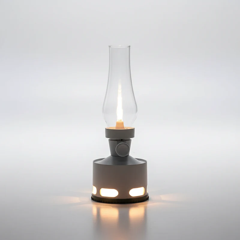 Oplaadbare Vintage Lantaarn LED met Kantelbeveiliging en Blaas-Uitfunctie 4000mAh Batterij 10 Lichtstanden | Sansoti