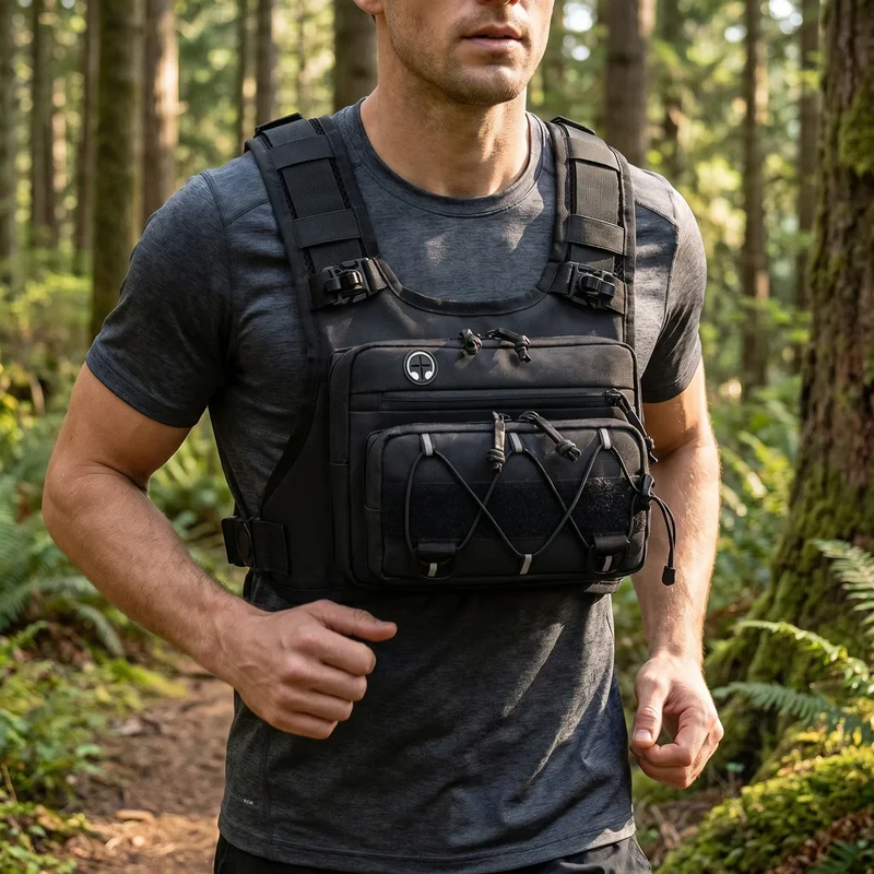 Hardloopvest met Opbergvakken voor Telefoon Sleutels Drinkfles Verstelbare Sporttas Running Hydration Vest | Sansoti