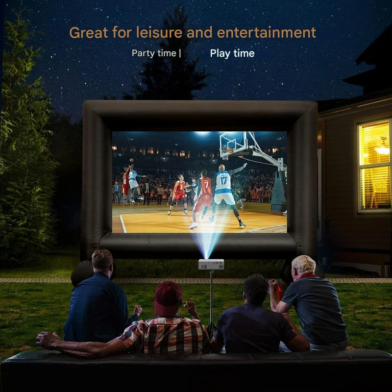 Compacte LED-beamer 3000 Lumen Thuisbioscoop HDMI USB Draagbare Videoprojectie voor Binnen en Buiten | Sansoti