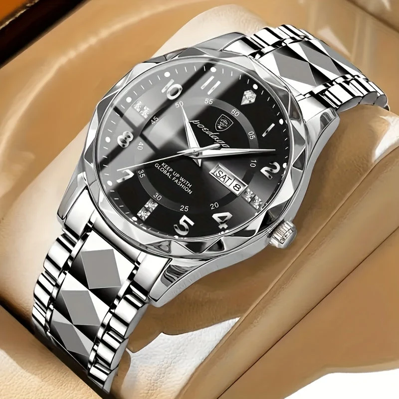 Multifunctioneel Sporthorloge Heren Waterdicht 50m Chronograaf Alarm Dual Display Quartz Polshorloge | Sansoti