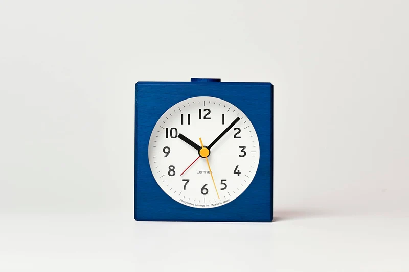 Lemnos farbe PA25-01-BL Wecker Blau • Buchenholz-Gehäuse • Elektronischer Weckton