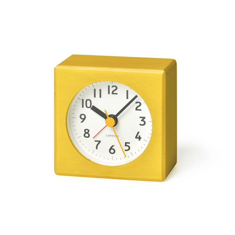 Lemnos farbe PA18-02-YE Wecker Gelb • Sweep-Uhrwerk • Japanisches Design