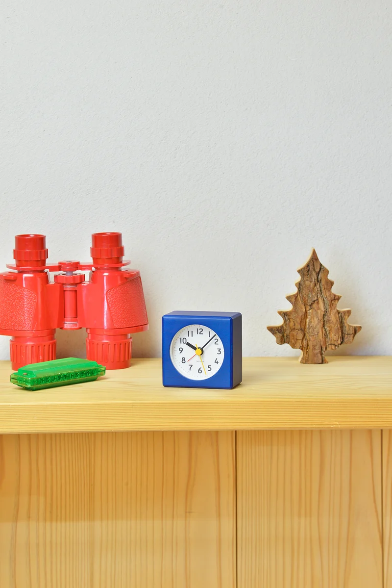 Lemnos farbe PA18-02-BL Wecker Blau • Sweep-Uhrwerk • Japanisches Design