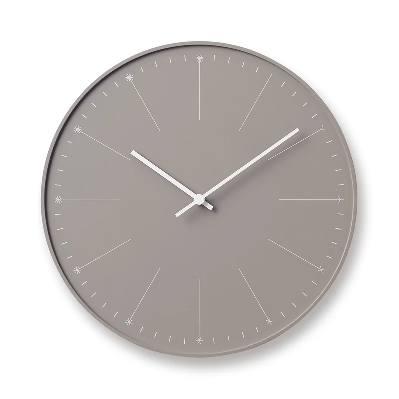 Lemnos Dandelion NL14-11-BG Wanduhr Beige • Geräuschloses Quarzwerk • Japanisches Design