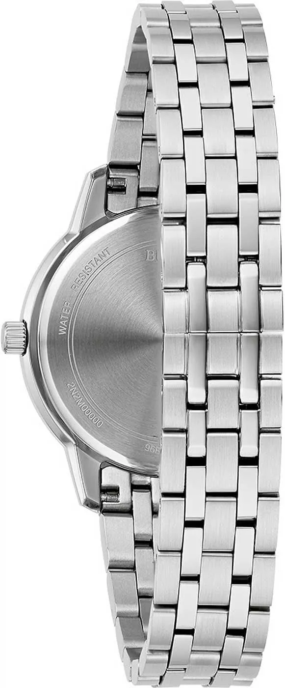 Bulova Sutton 96P233 Damenuhr • Perlmutt-Zifferblatt • 3 Echte Diamanten