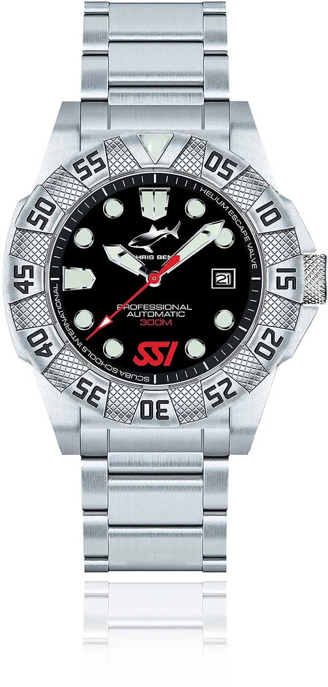 Chris Benz DEEP 300M Automatic CB-300A-SSI-MB Herrenuhr • 300m Wasserdicht • Saphirglas