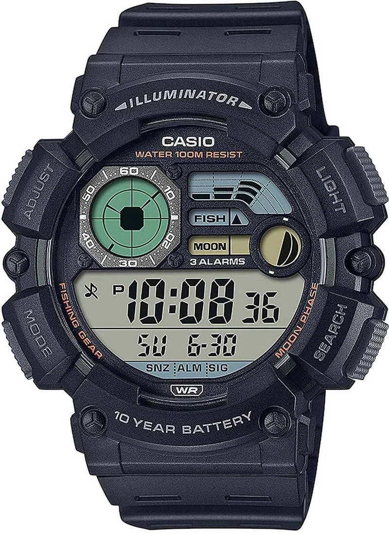 Casio WS-1500H-1AVEF Herrenuhr • 10-Jahres-Batterie • Smarte Angelfunktionen