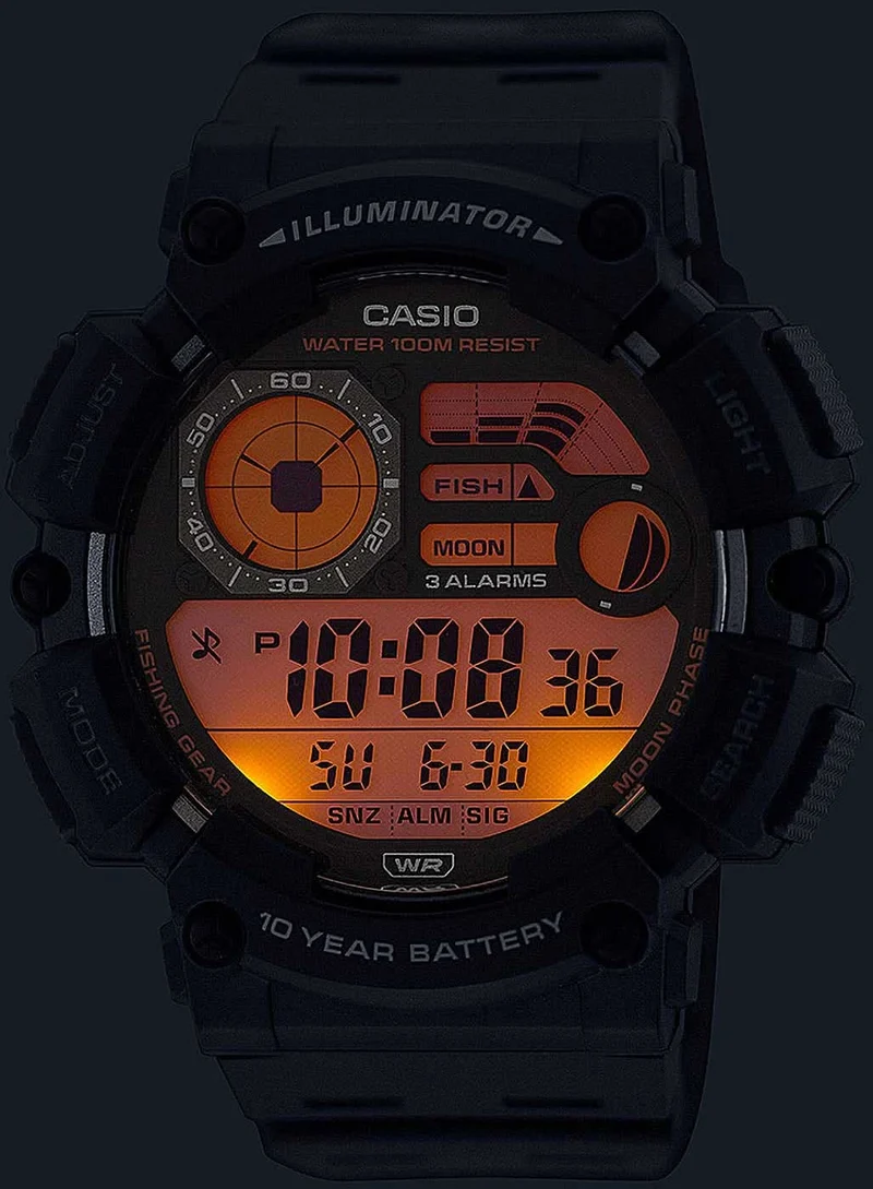 Casio WS-1500H-1AVEF Herrenuhr • 10-Jahres-Batterie • Smarte Angelfunktionen