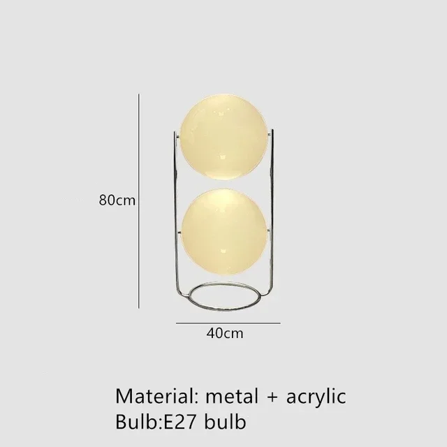 Vloerlamp Bol Wit Acryl Chroom Metaal Art Deco Design E27 LED | Sansoti