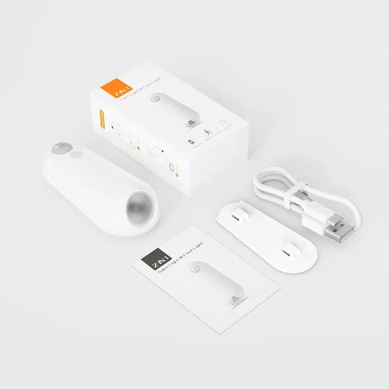 Toilet Nachtlampje Met Bewegingssensor RGB 7 Kleuren Oplaadbaar Waterdicht IPX3 | Sansoti