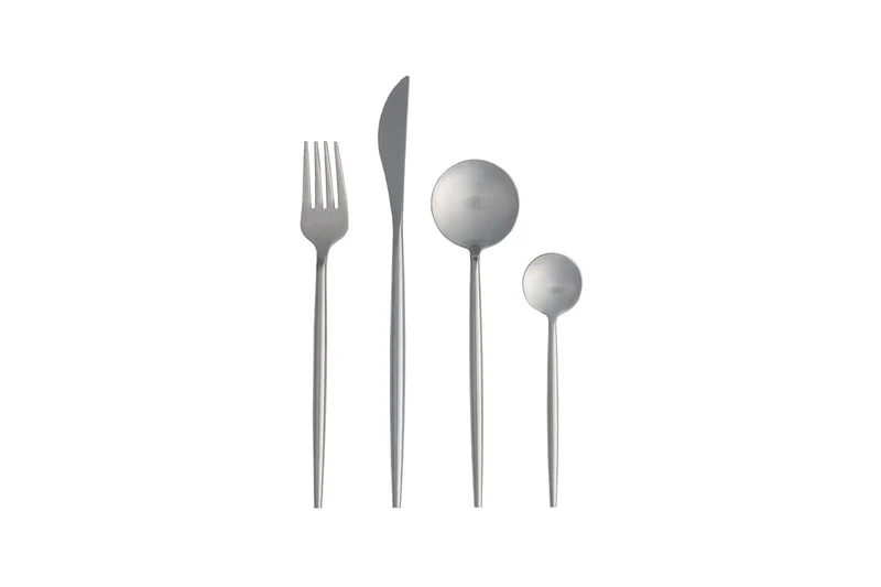 Bestekset 24 Delig Rvs Zilver Modern Tafelbestek Glanzend | Sansoti