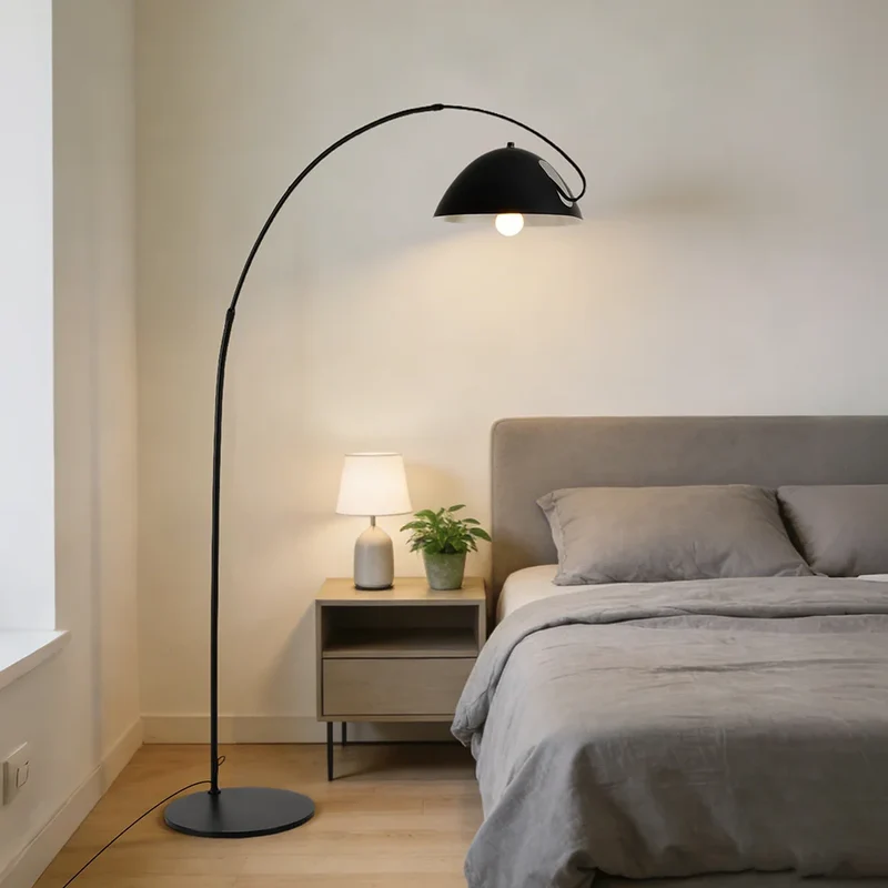 Boog Vloerlamp LED Modern 3 Lichtkleuren Dimbaar E27 Woonkamer | Sansoti