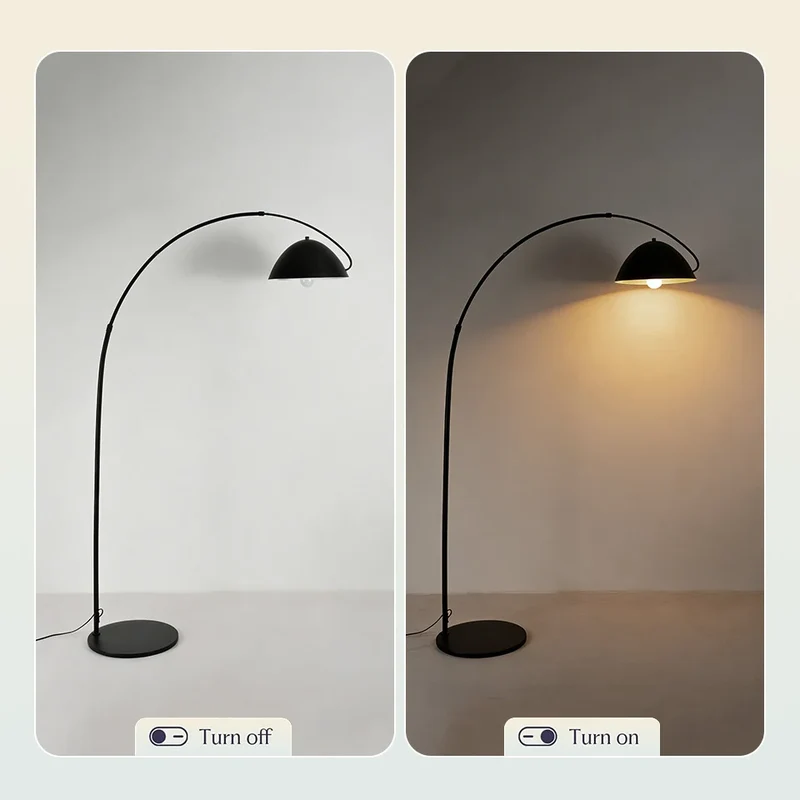 Boog Vloerlamp LED Modern 3 Lichtkleuren Dimbaar E27 Woonkamer | Sansoti