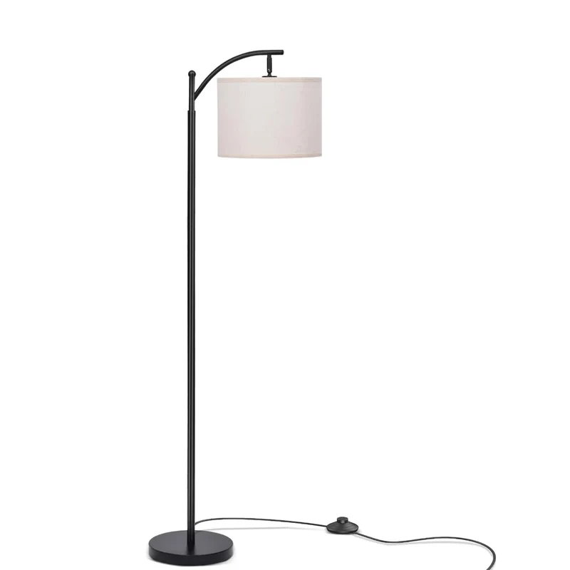 Boog Vloerlamp Met Stoffen Kap 3 Lichtkleuren LED Modern Woonkamer | Sansoti