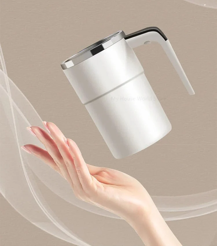 Zelfroerende Koffiemok Oplaadbaar Met Temperatuur Display RVS 320g | Sansoti