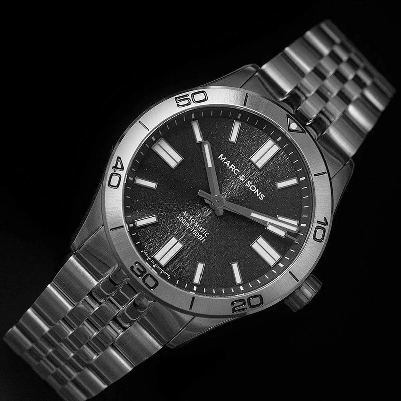 Marc and Sons Professional Diver MSD-048-1S Herrenuhr • 500m wasserdicht • Schweizer Automatikwerk