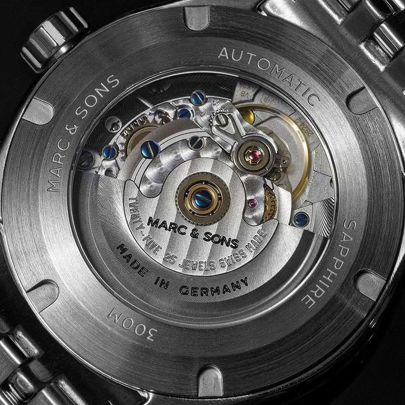 Marc and Sons Professional Diver MSD-048-1S Herrenuhr • 500m wasserdicht • Schweizer Automatikwerk