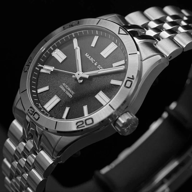 Marc and Sons Professional Diver MSD-048-1S Herrenuhr • 500m wasserdicht • Schweizer Automatikwerk