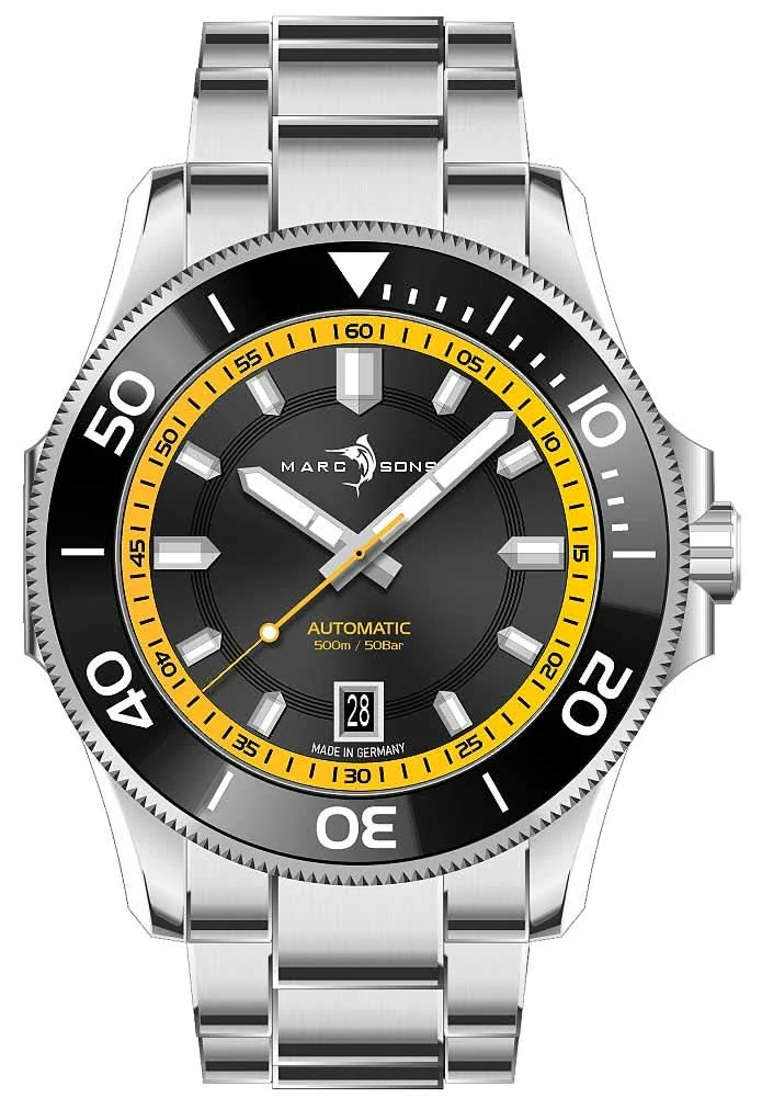 Marc and Sons Sports Professional MSD-051-04-S Herrenuhr • Sellita SW200-1 • 300m Wasserdicht