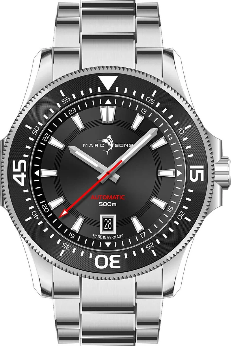 Marc and Sons Military Diver MSD-051-05 Herrenuhr • 500m Wasserdicht • Sellita SW200 Automatik