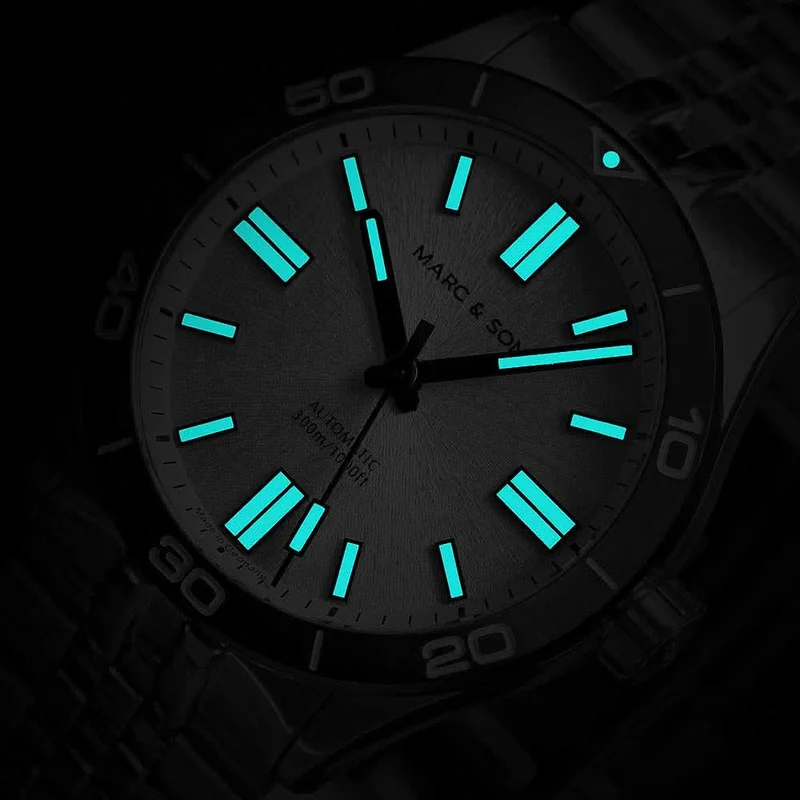 Marc and Sons Elegance MSD-048-4S Herrenuhr • Schweizer Automatikwerk • Super-LumiNova BGW9