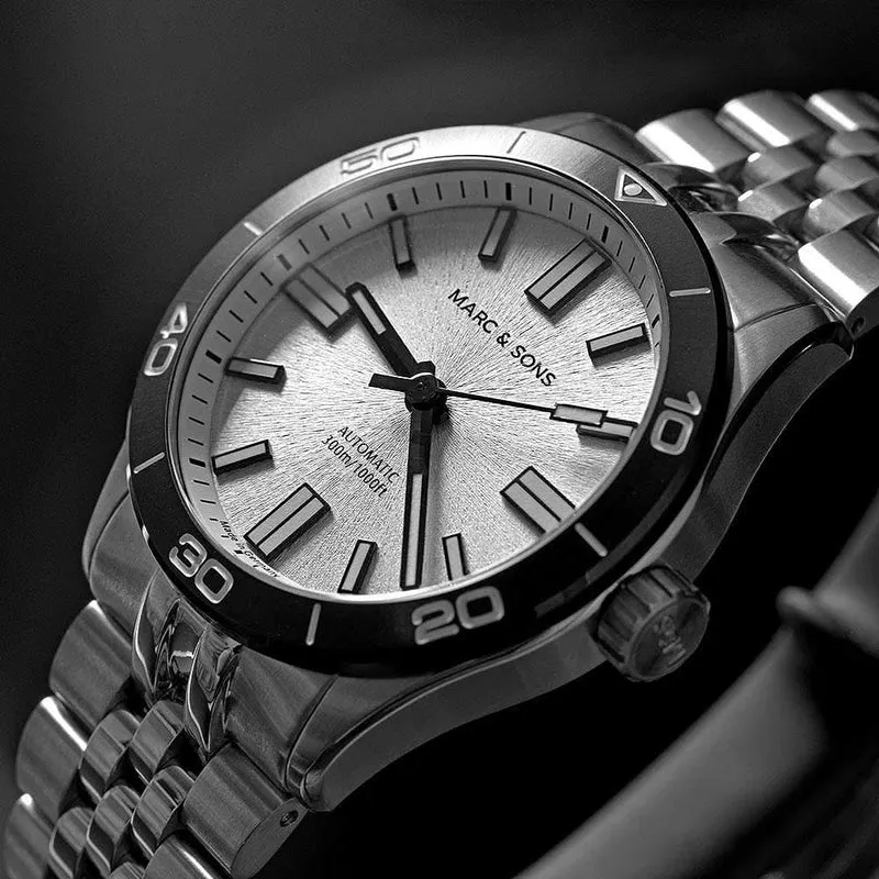 Marc and Sons Elegance MSD-048-4S Herrenuhr • Schweizer Automatikwerk • Super-LumiNova BGW9