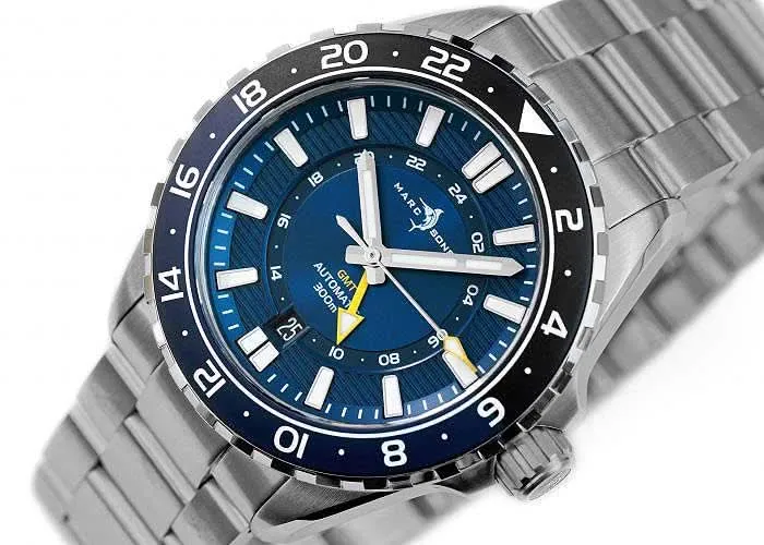 Marc and Sons GMT II MSG-008-05 Herrenuhr • 500m Wasserdicht • Sellita SW330-2