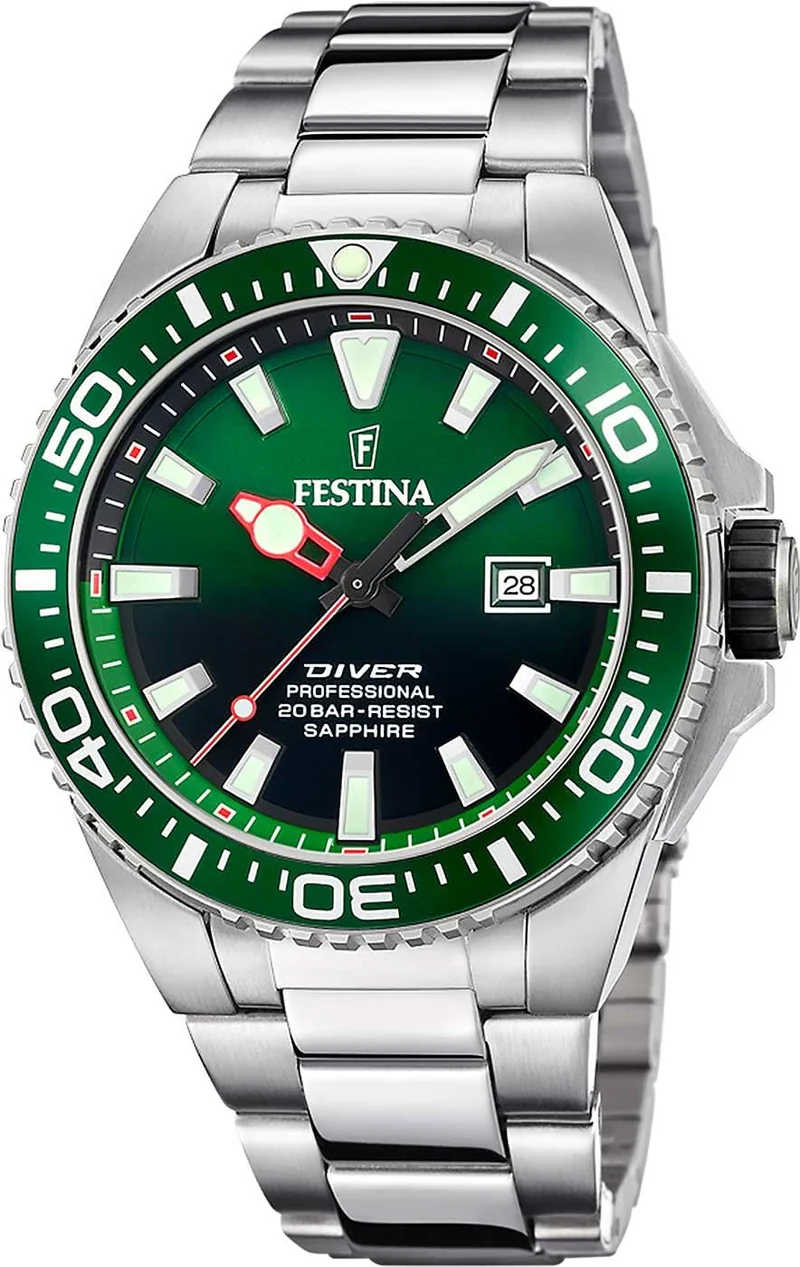 Festina The Originals F20663/2 Herrenuhr • Hochwertiger Edelstahl • Kratzfestes Saphirglas