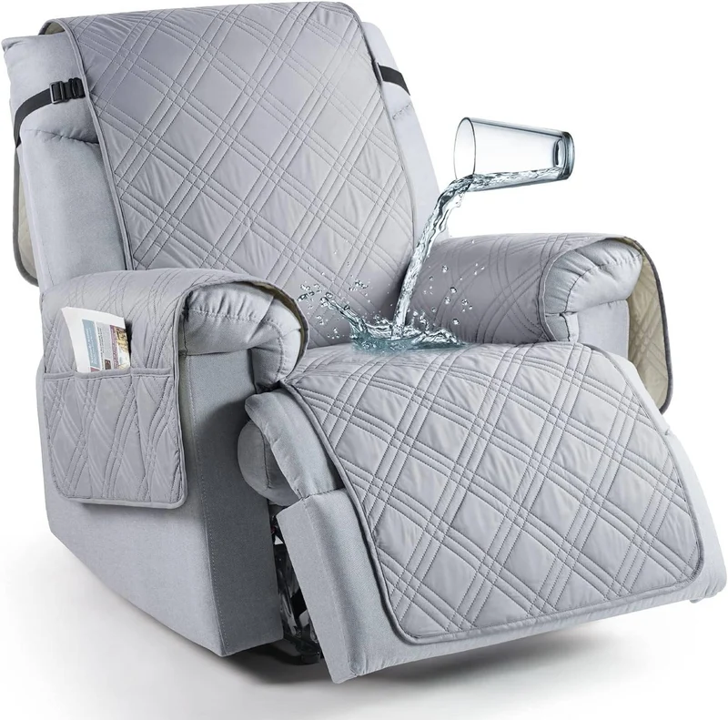 Waterdichte Relaxstoelhoes met Anti-slip Microvezel en Opbergzakken Beschermhoes Fauteuil Huisdieren | Sansoti