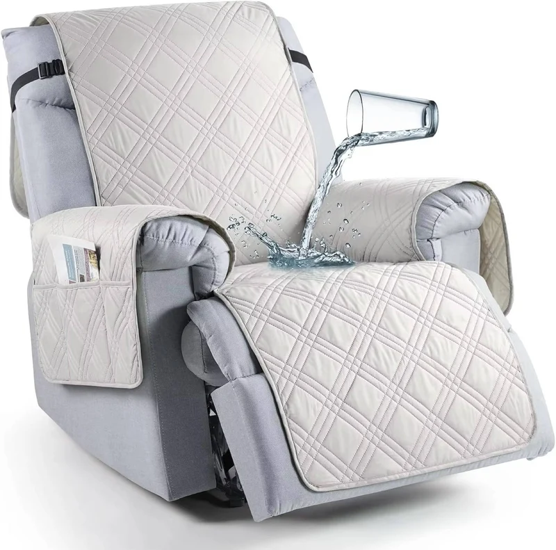 Waterdichte Relaxstoelhoes met Anti-slip Microvezel en Opbergzakken Beschermhoes Fauteuil Huisdieren | Sansoti