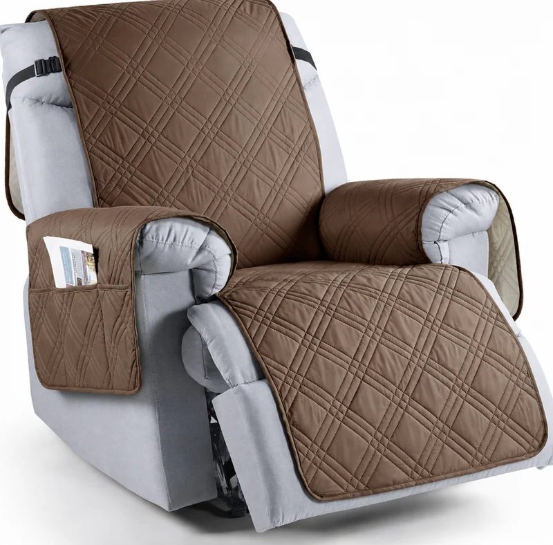Waterdichte Relaxstoelhoes met Anti-slip Microvezel en Opbergzakken Beschermhoes Fauteuil Huisdieren | Sansoti