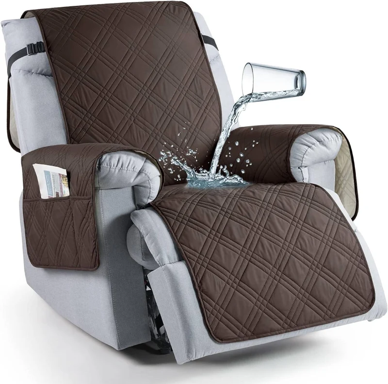Waterdichte Relaxstoelhoes met Anti-slip Microvezel en Opbergzakken Beschermhoes Fauteuil Huisdieren | Sansoti