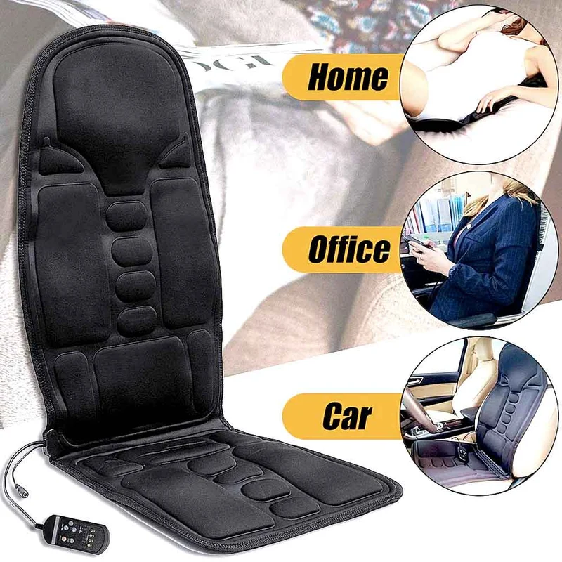 Elektrische Massagekussen met 8 Programma's Verwarmde Neksteun Shiatsu voor Stoel Auto Thuis Relaxatie | Sansoti