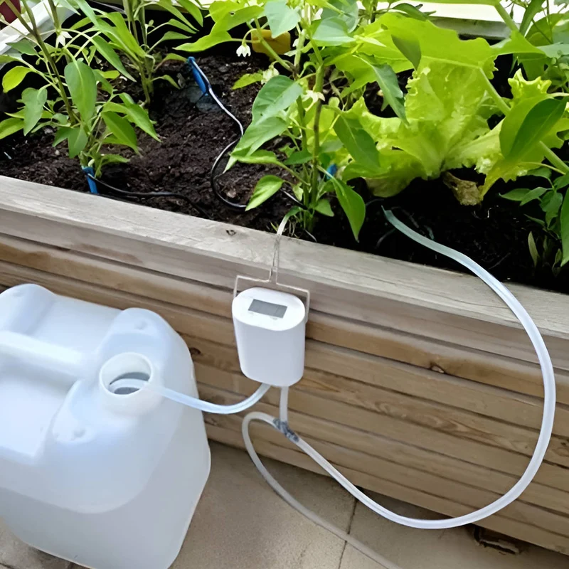 Automatische Waterpomp Timer Planten Irrigatie Systeem USB Oplaadbaar LCD Display 2-8 Potten Tuinbewatering | Sansoti
