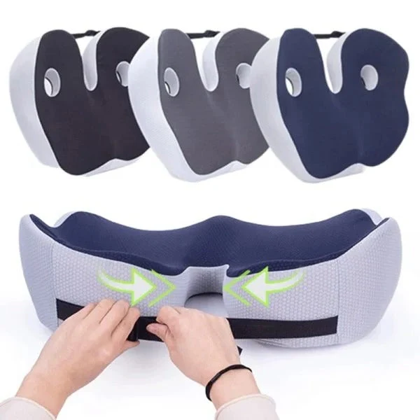 Ergonomisch Zitkussen Memory Foam Zitbeenontlasting Rugsteun Bureau Auto Stoel Orthopedisch Comfort Kantoor | Sansoti