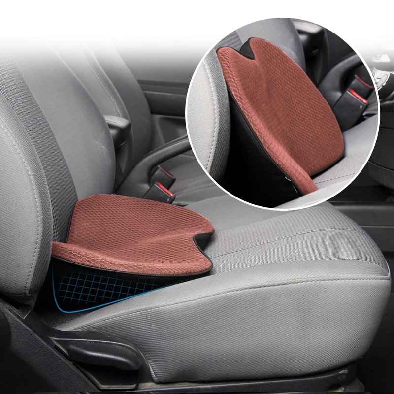 Ergonomische Zitverhoger voor Auto met Memory Foam voor Optimaal Rijcomfort Ondersteuning en Verbeterd Zicht | Sansoti