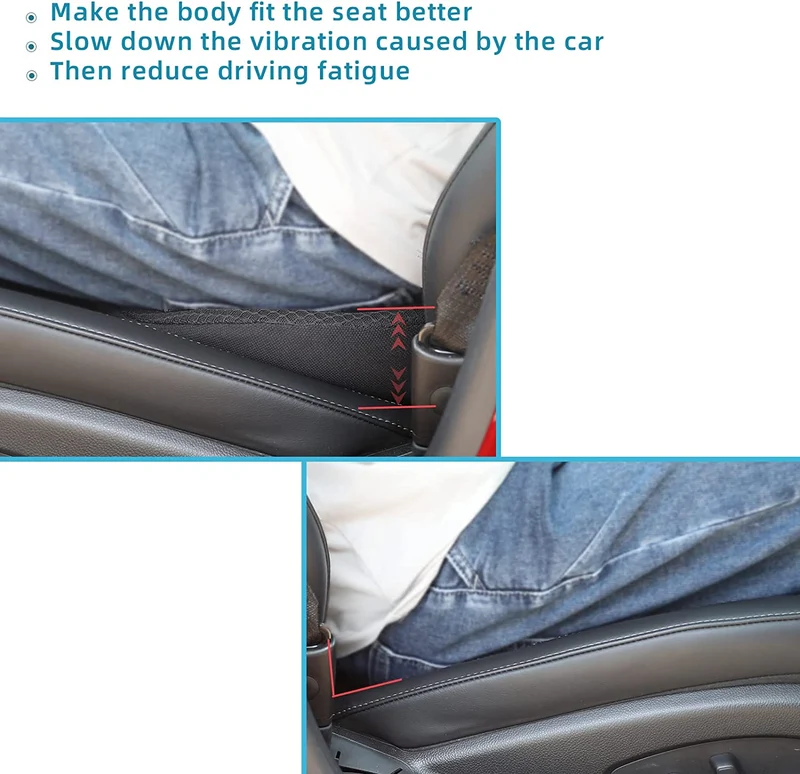 Ergonomische Zitverhoger voor Auto met Memory Foam voor Optimaal Rijcomfort Ondersteuning en Verbeterd Zicht | Sansoti