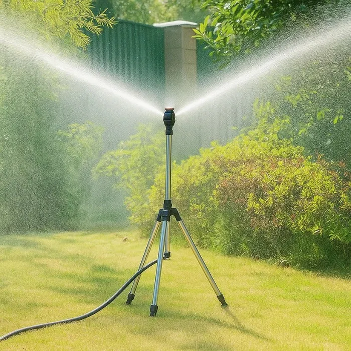 Driepotige Tuinsproeier met 360° Rotatie Verstelbare Hoogte Watersproeier voor Gras Borders Gazons en Bloembedden | Sansoti