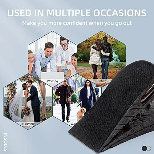 Verhogende Schoenzolen 9cm Extra Lengte Onzichtbaar Comfortabel Unisex voor Dagelijks Gebruik en Speciale Gelegenheden | Sansoti