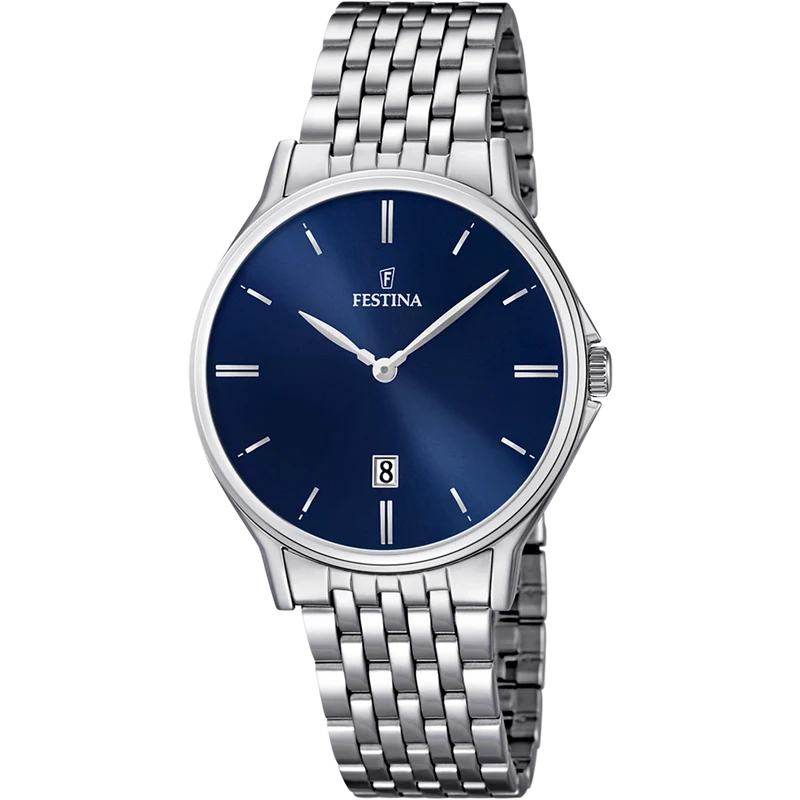 Festina Classics F16744/3 Herrenuhr Blau • Mineralglas • Japanisches Quarzwerk