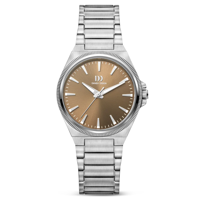 Danish Design DKx Pro IV97Q1303 Damen Armbanduhr Silber/Haselnuss • Saphirglas • 5 ATM Wasserdicht